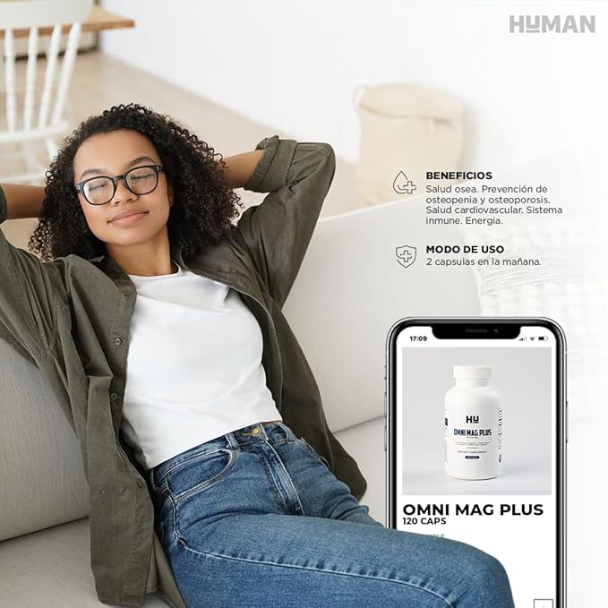 HU-Omni MAG Plus D3+K2+Mg: Vitamin D Supplement D3 5,000 5,000 IU, K2 120 120 mcg(MK7), mcg(MK7), MG 75mg - 120 Capsules