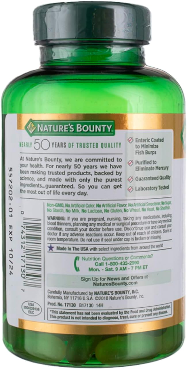 Nature's Bounty Fish 2400 mg OilSoftgels 90 ea 2)