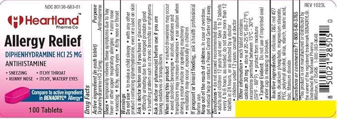Diphenhydramine HCI | Diphenhydramine Allergy Relief 25 mg 100 Count 2-Pack