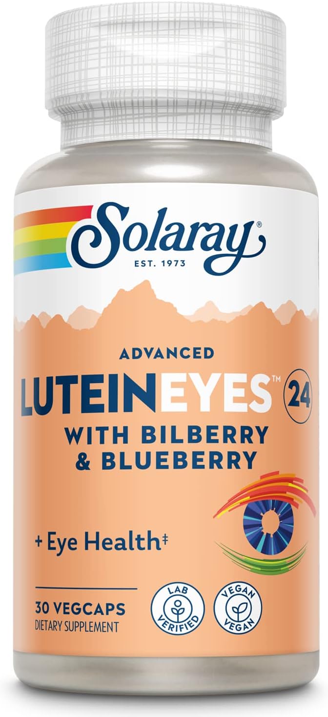SOLARAY Advanced Lutein Eyes 24mg 30 Servings, 30 VegCaps