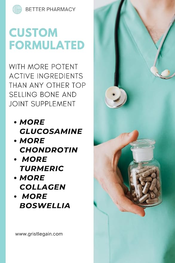Glucosamine Chondroitin -High Potency, Clinical strength, 120 Capsules