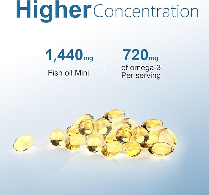 Fish-Oil Omega3-EPA DHA-Supplement Burpless-Softgels 120Capsules 1440 1440 mg