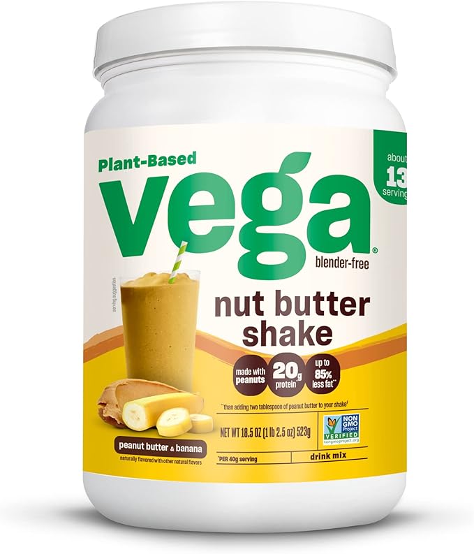 Vega Nut Butter Shake, Peanut Butter 20g Protein, 1.39 lbs