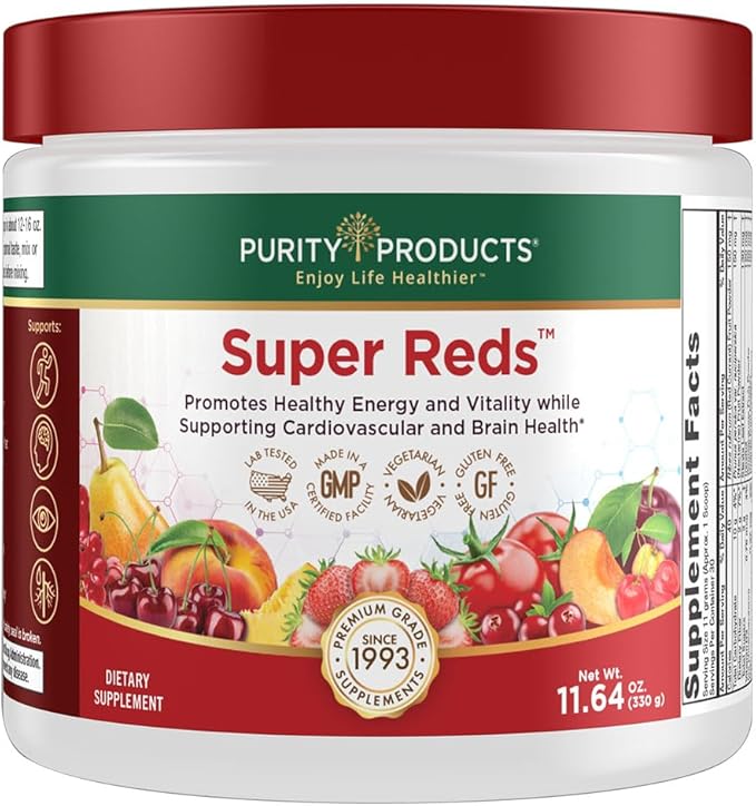 Purity Products Super Reds Powder Phytonutrient 330 Grams 30 Day