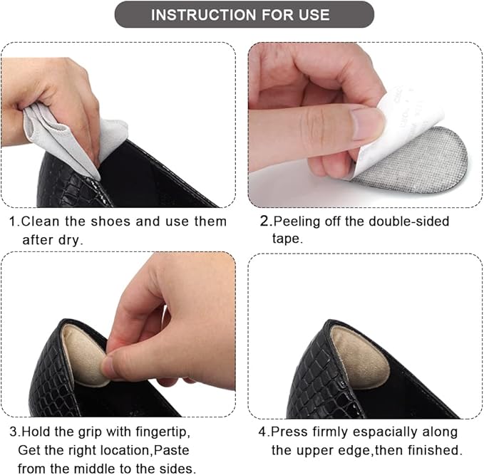 Dr.Foot Heel Grips for Men and 2pairs+ Extra 1pair (Beige)