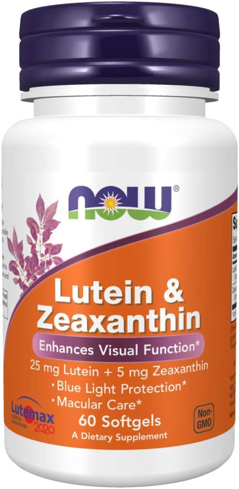 NOW Supplements, Lutein & Zeaxanthin 25 mg 5 mg 60 Softgels