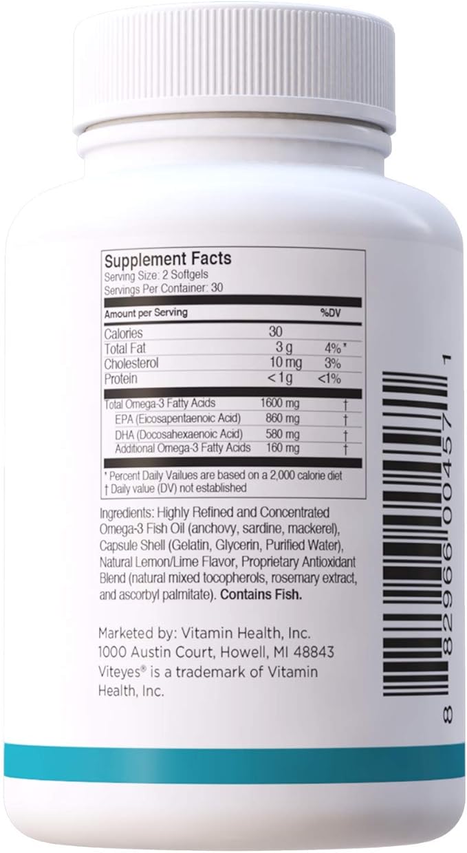 Viteyes Omega-3 TG Eye & Heart 60 Count