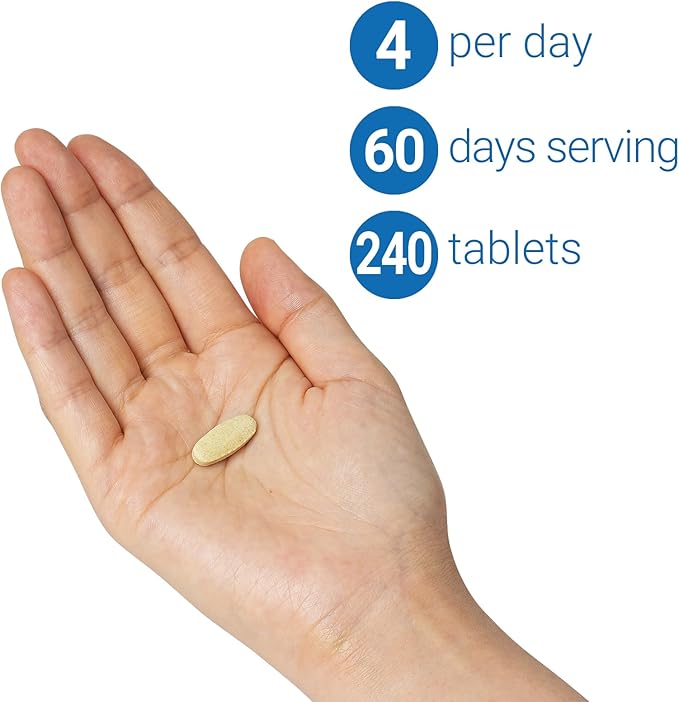 Advanced Joint Support supplement with Glucosamine, 5-Loxin Boswellia, 240 Tablets 60 Servings