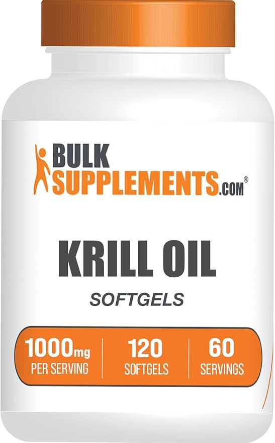 BulkSupplements.com Krill Oil 1000mg Softgels 3, 2 2 Krill (1000mg), 120 120 Softgels