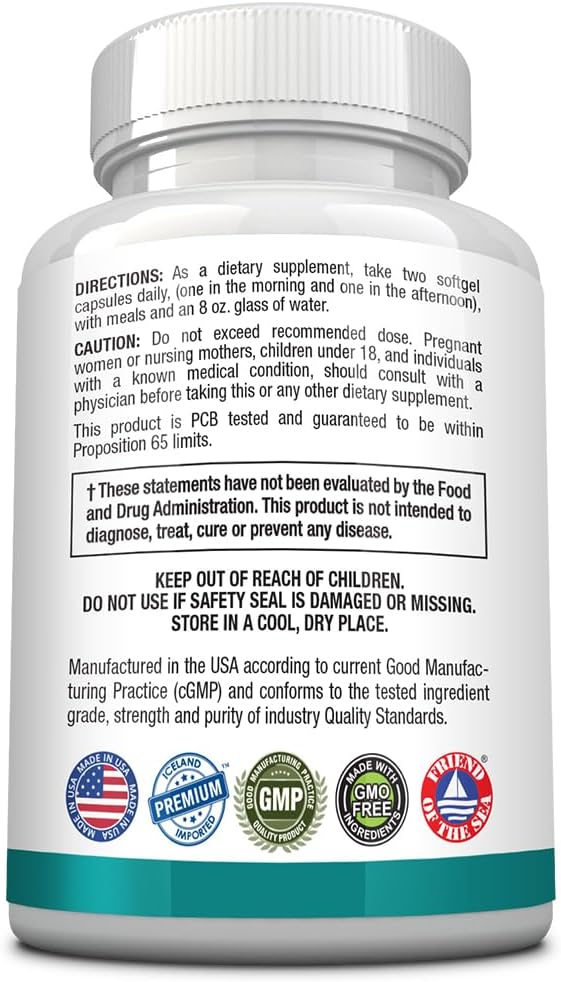 Approved Science Omega 3-6-9-2400mg Daily Blend 120 Softgels 2 Month