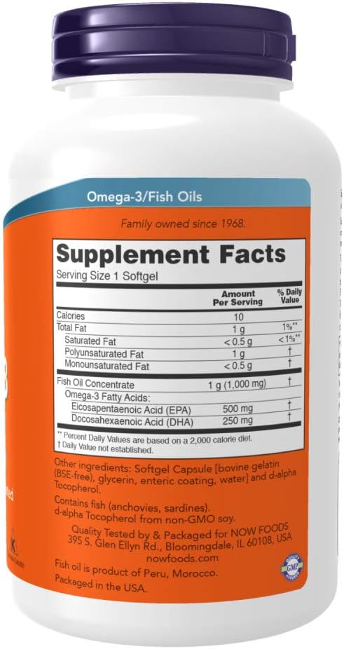 NOW Foods - Ultra Omega-3 500 EPA/250 DHA 180 Softgels