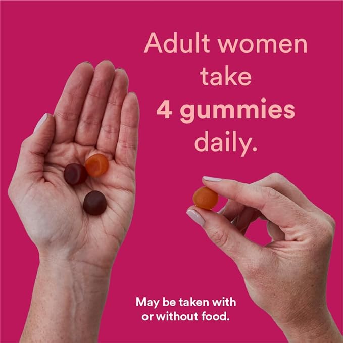 SmartyPants Organic Women's Multivitamin Gummies: Biotin, 3 (ALA), D3, C, B12, B6, B6, Vitamin 120 Count (30 Day
