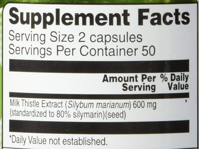 Vitacost Milk Thistle Extract 600 mg 100 Capsules