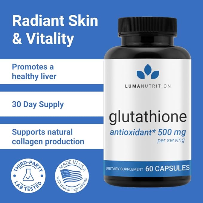 Premium Glutathione - Reduced Glutathione 500mg 60 Capsules