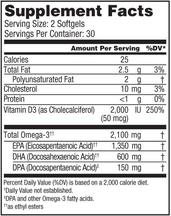 Oceanblue Professional Omega-3 2100 – 120 ct 2pack – D3 –