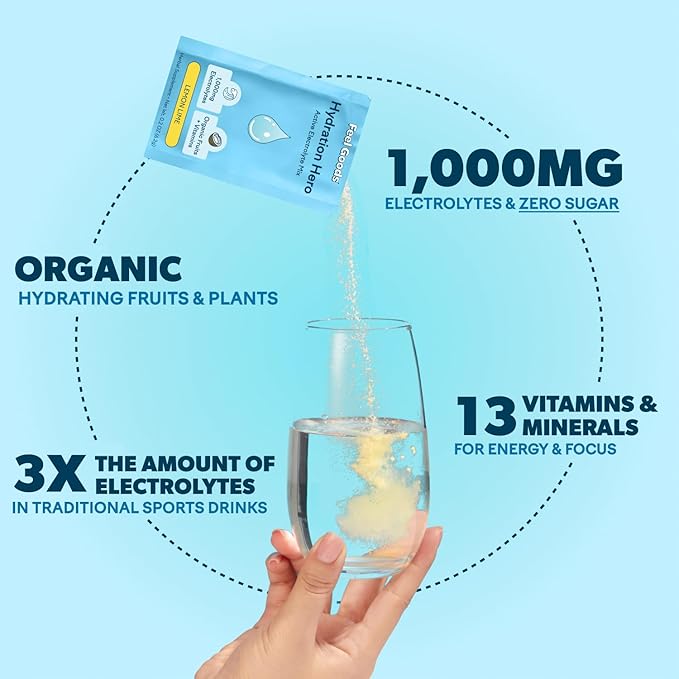 Feel Goods Hydration Hero, 1,000mg Electrolytes B12, Non 15 Count