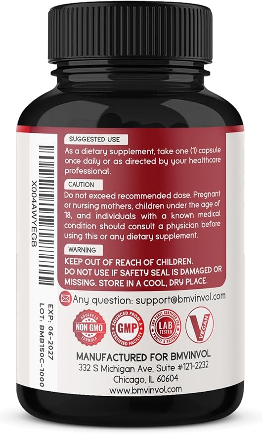 150 Capsules Berberine Supplement with Ceylon 5 Month