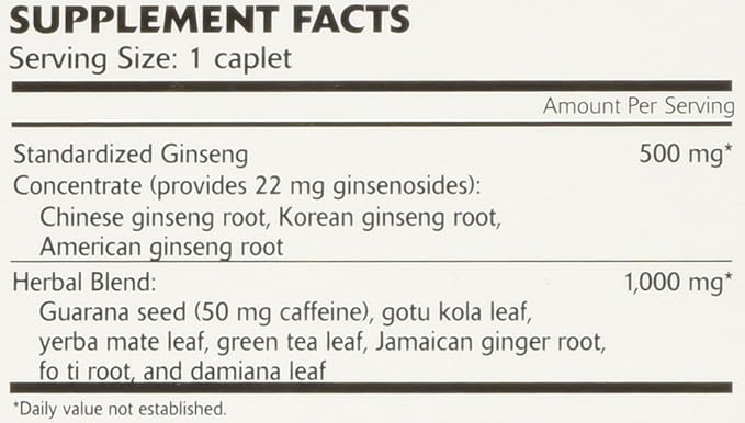 Hi-EnerG Triple Ginseng Energy Supplement, 500 20 servings