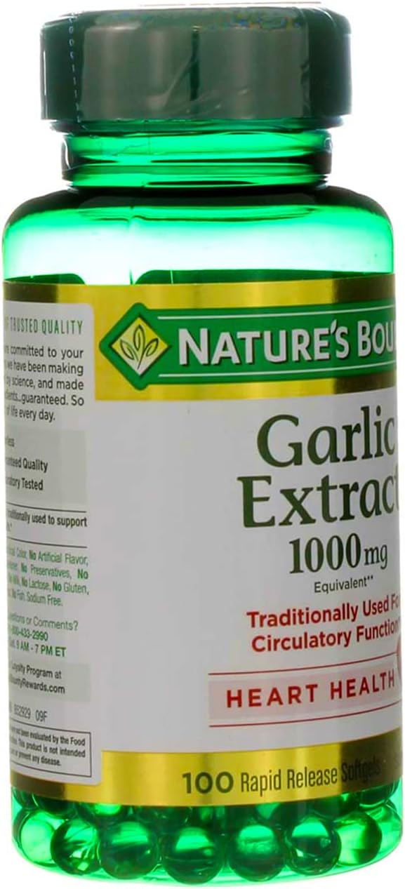 Nature's Bounty Garlic Extract 1000 mg 100 ea 2)