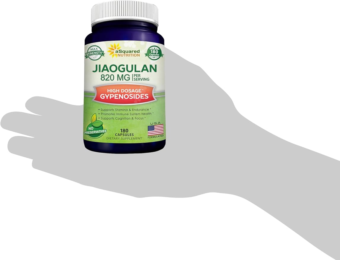 aSquared Nutrition Jiaogulan Supplement-180 Capsules 820mg