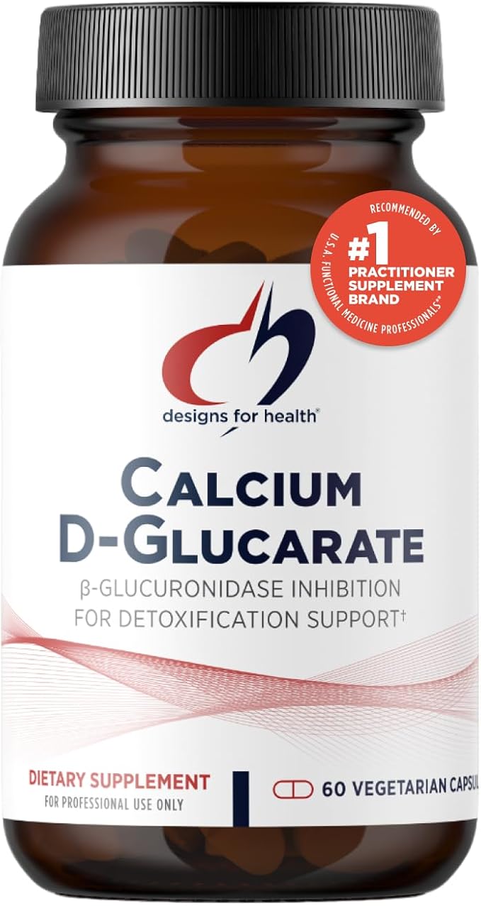 Designs for Health Calcium D-Glucarate - 1200mg CDG for Liver Support - Detoxification + Healthy Hormone Metabolism Support Supplement for Men + Women - Non-GMO, Soy-Free (60 Capsules)
