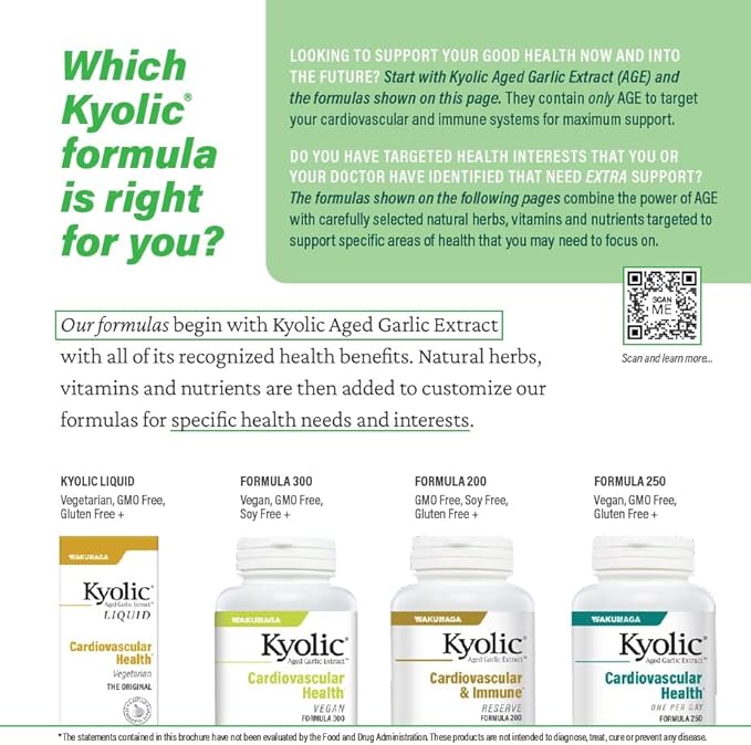 Kyolic Aged Garlic Extract Formula 300 360 Capsules