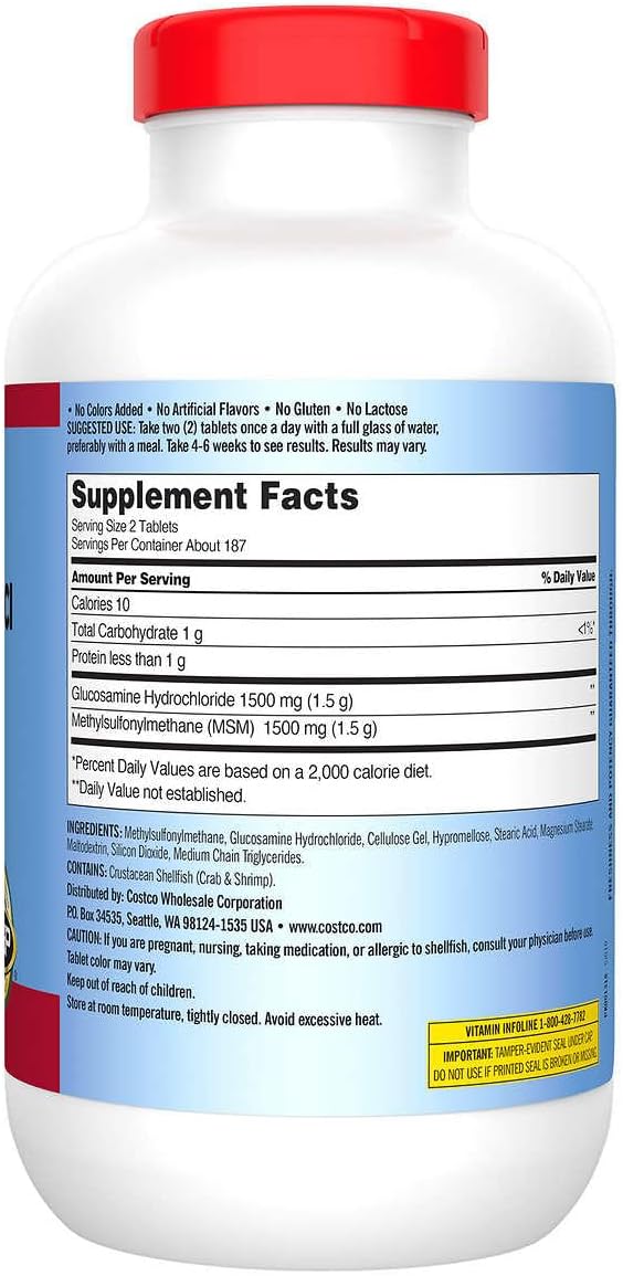 Kirk-Land Signature Glucosamine HCI (1500mg) (1500mg), Extra 375 Tablets 1)