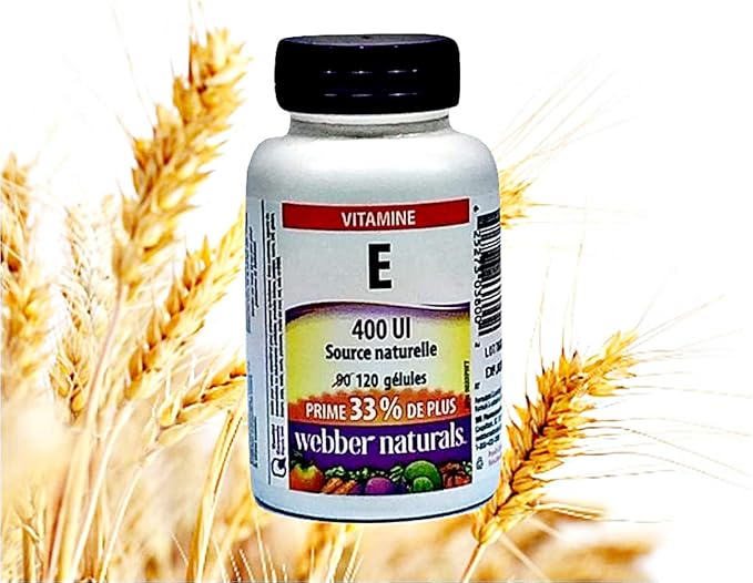 Webber Naturals Vitamin E Natural Source 400 IU-120 IU-120 Softgels (2 Bottles)