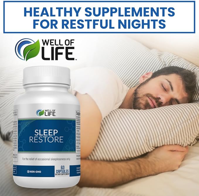 Sleep Restore - Tranquil Sleep Formula 5-HTP, Magnesium, 60 Veg