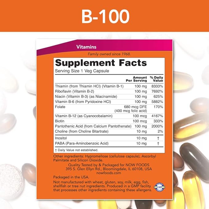 Now B-100 Vitamin Nervous System Health