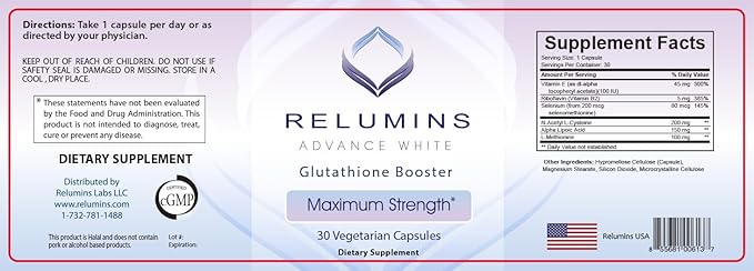 Relumins Advance Nutrition Gluta 1000, Vitamin (3 Bottles