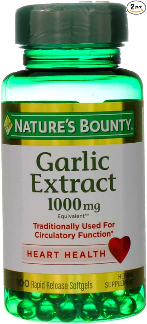 Nature's Bounty Garlic Extract 1000 mg 100 ea 2)