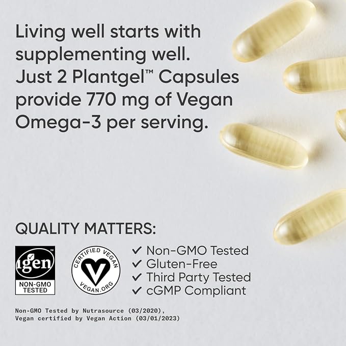 Sports Research Vegan Omega-3 Fish Oil 60 Softgels