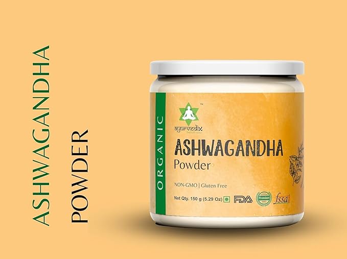 Organic Ashwagandha Root Powder 5.29oz Reusable 100% Raw