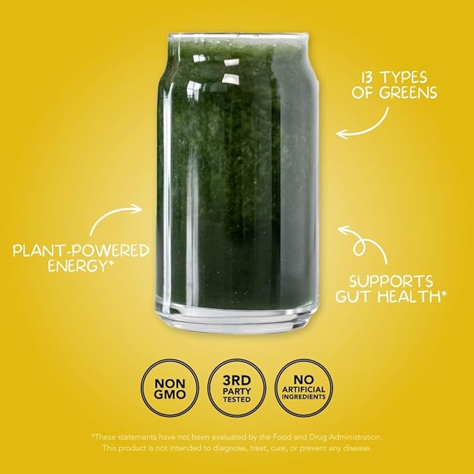 Clean Simple Eats Sweet Lemon Greens Powder Mix, Greens Superfood Powder Smoothie & Juice Mix, Gluten Free, Includes Powerhouse Superfoods Chlorella & Spirulina Powder Organic (30 Servings)