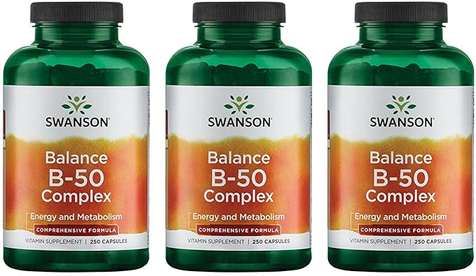 Swanson B-50 B-Complex 250 Capsules (3 Pack)