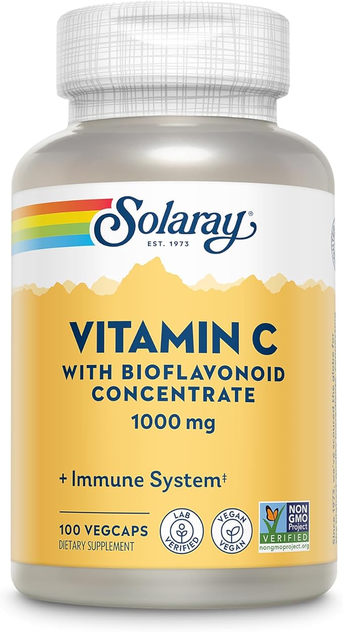 Solaray Vitamin C with Bioflavonoid Concentrate 1000mg - 100 Servings, 100 VegCaps