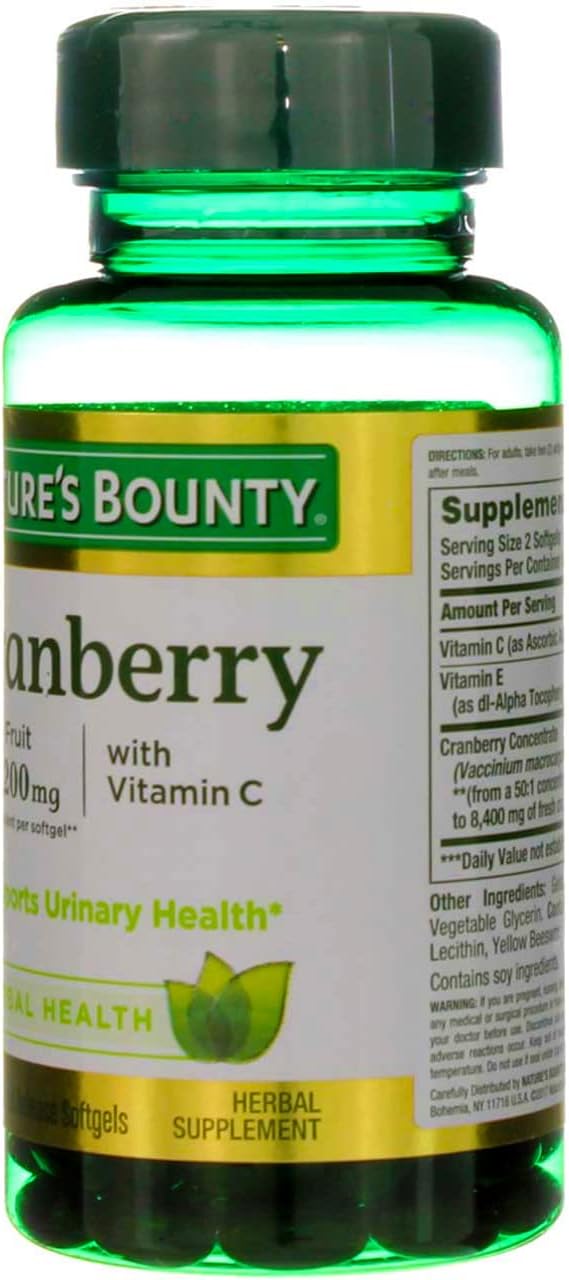 Nature's Bounty Cranberry Fruit 4200 mg, 120 ea 5)