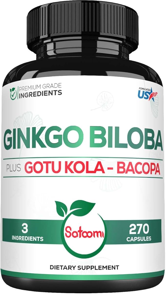 1520mg Ginkgo Biloba Supplements with Gotu 270 Capsules 3 Month