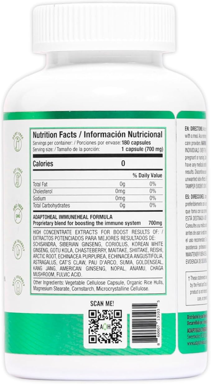 Immuneheal – Adaptogen, Immune System Booster (180 Capsules)