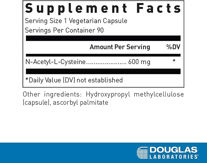 Douglas Laboratories N-Acetyl-L-Cysteine 600 mg 90 Vegetarian