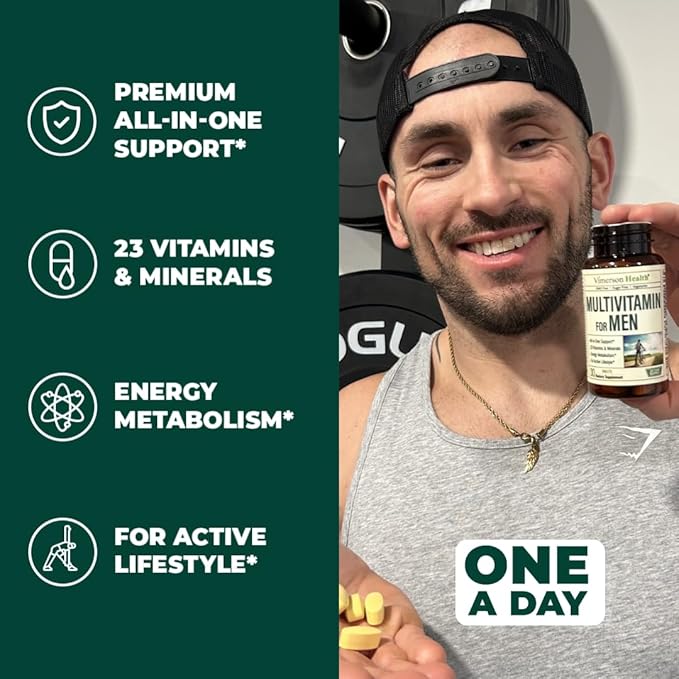 Multivitamin for Men B12, Zinc,
