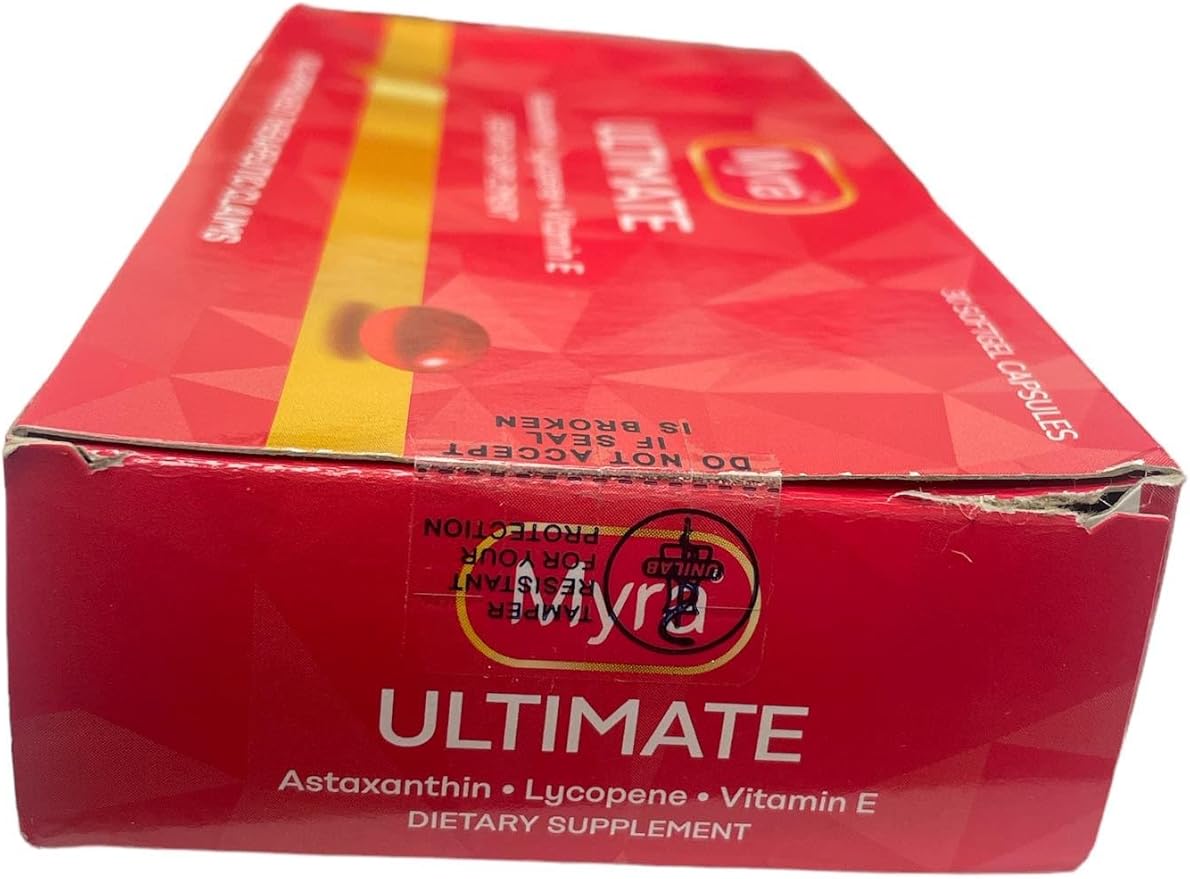 Myra Utimate Capsules: Astaxanthin, Lycopene and 30 Softgel