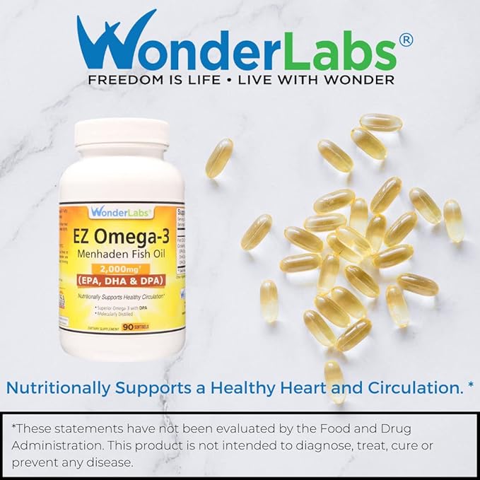 Atlantic Menhaden Fish Oil Omega-3 2000 90 Softgels