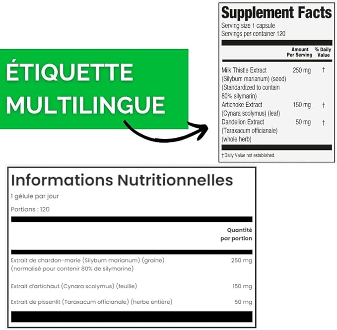 ORZAX Milk Thistle 250 mg 80% Silymarin 120 Vegetable