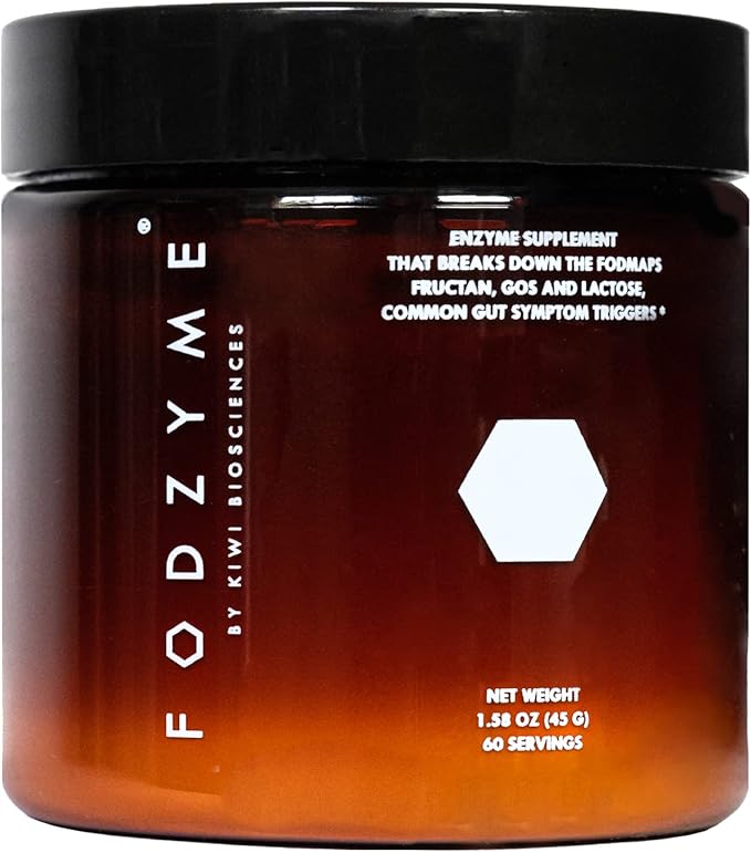 FODZYME 60 Dose Home Kit - Effective Relief from Bloating, Gassiness, Constipation, Diarrhea, Abdominal Pain - Digestive Enzymes for Onion, Garlic, Bread, Beans, Legumes, Dairy