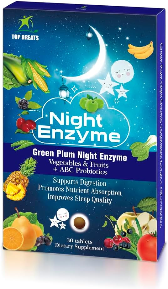 Night Enzyme, Daily Multi Digestive Enzymes, 30 Tablets
