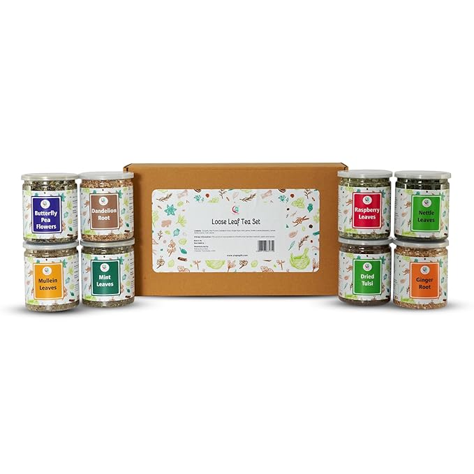 Loose Leaf Tea Set 450 Servings 8 teas 100% Natural