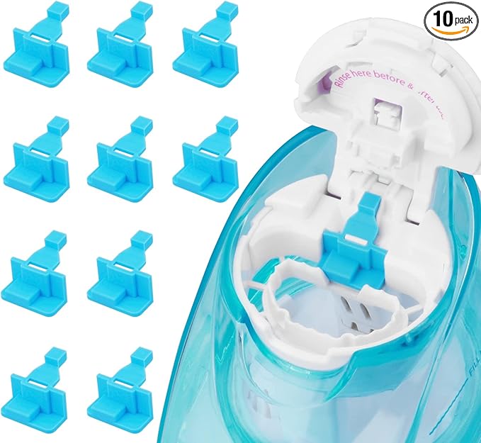 Silicone Saltwater Pods Refills Accessories Compatible (10 Pack-Blue)