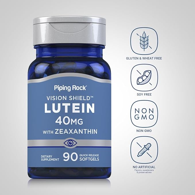 Piping Rock Lutein 40mg with Zeaxanthin 90 Softgels